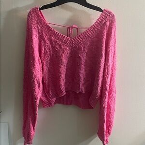 Altar'd State Pink V-Neck Sweater